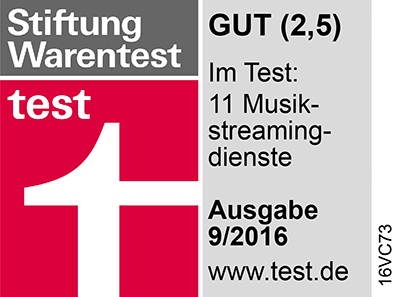 Musikstreamingdienst Napster in der Stiftung Warentest Bewertung 2016 Musikstreamingdienst Napster in der Stiftung Warentest Bewertung 2016