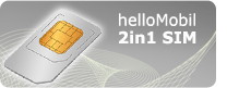 2 in 1 SIM-Karte inkl. Micro SIM